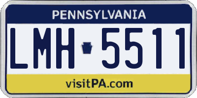PA license plate LMH5511