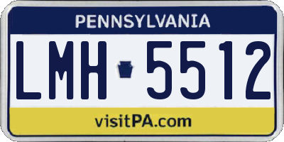 PA license plate LMH5512