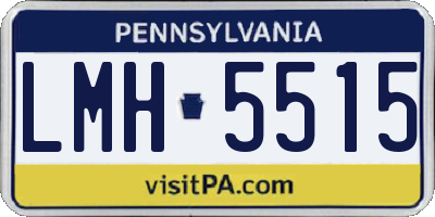 PA license plate LMH5515