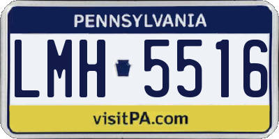 PA license plate LMH5516