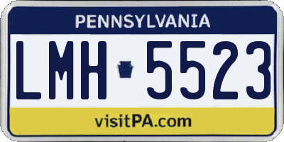 PA license plate LMH5523