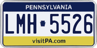 PA license plate LMH5526