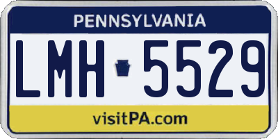PA license plate LMH5529