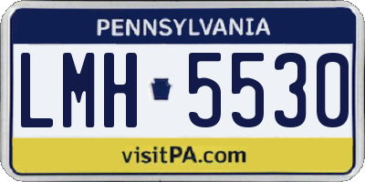 PA license plate LMH5530