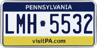 PA license plate LMH5532