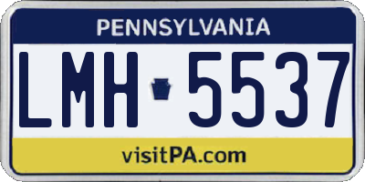 PA license plate LMH5537