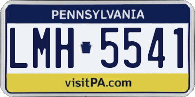 PA license plate LMH5541