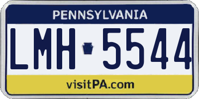 PA license plate LMH5544
