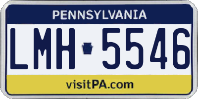 PA license plate LMH5546