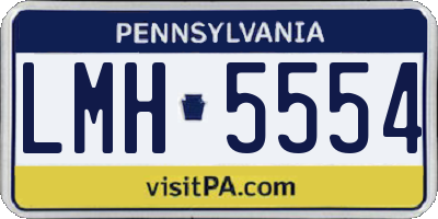 PA license plate LMH5554