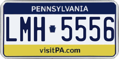 PA license plate LMH5556