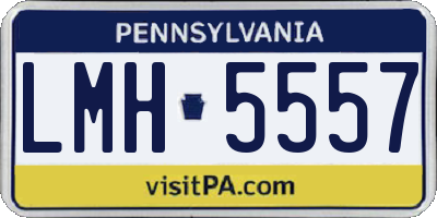 PA license plate LMH5557