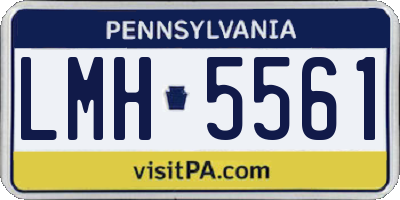 PA license plate LMH5561