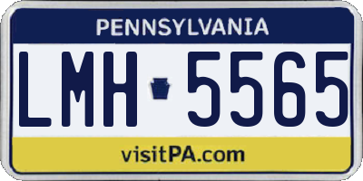 PA license plate LMH5565