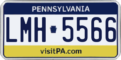 PA license plate LMH5566