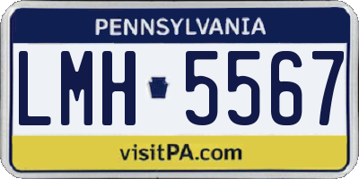 PA license plate LMH5567