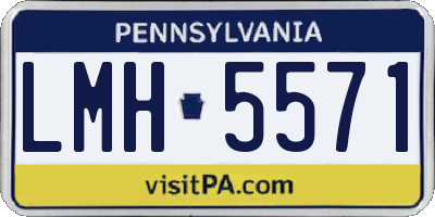 PA license plate LMH5571