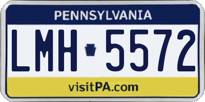 PA license plate LMH5572