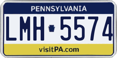 PA license plate LMH5574