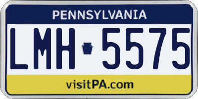 PA license plate LMH5575