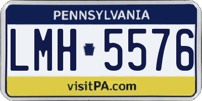 PA license plate LMH5576
