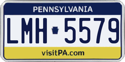 PA license plate LMH5579