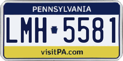 PA license plate LMH5581
