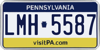 PA license plate LMH5587