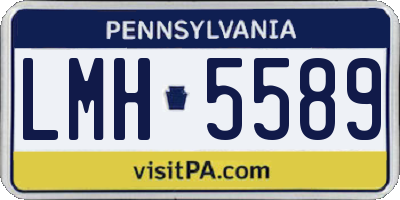 PA license plate LMH5589