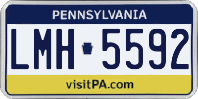 PA license plate LMH5592