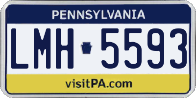 PA license plate LMH5593
