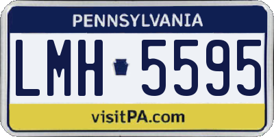 PA license plate LMH5595