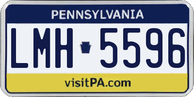 PA license plate LMH5596