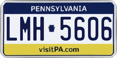 PA license plate LMH5606