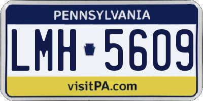 PA license plate LMH5609