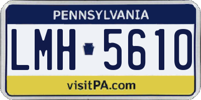 PA license plate LMH5610