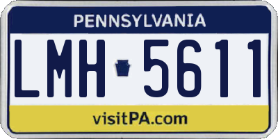 PA license plate LMH5611