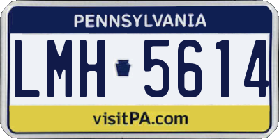 PA license plate LMH5614