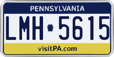 PA license plate LMH5615