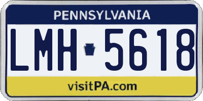 PA license plate LMH5618
