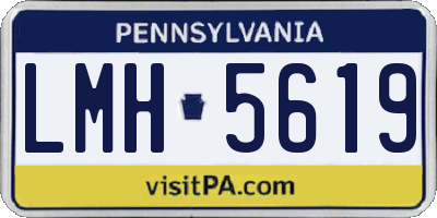 PA license plate LMH5619