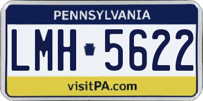 PA license plate LMH5622