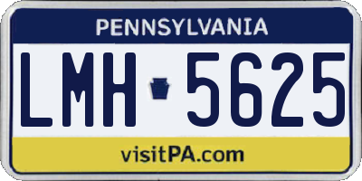 PA license plate LMH5625
