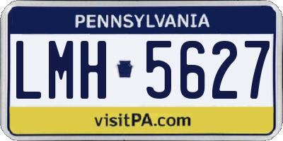 PA license plate LMH5627