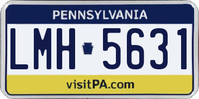 PA license plate LMH5631