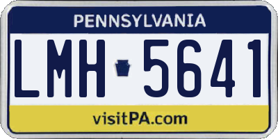 PA license plate LMH5641