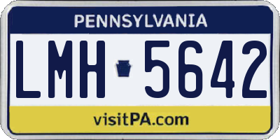 PA license plate LMH5642