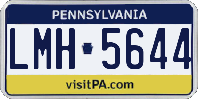 PA license plate LMH5644
