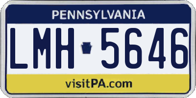 PA license plate LMH5646