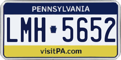 PA license plate LMH5652
